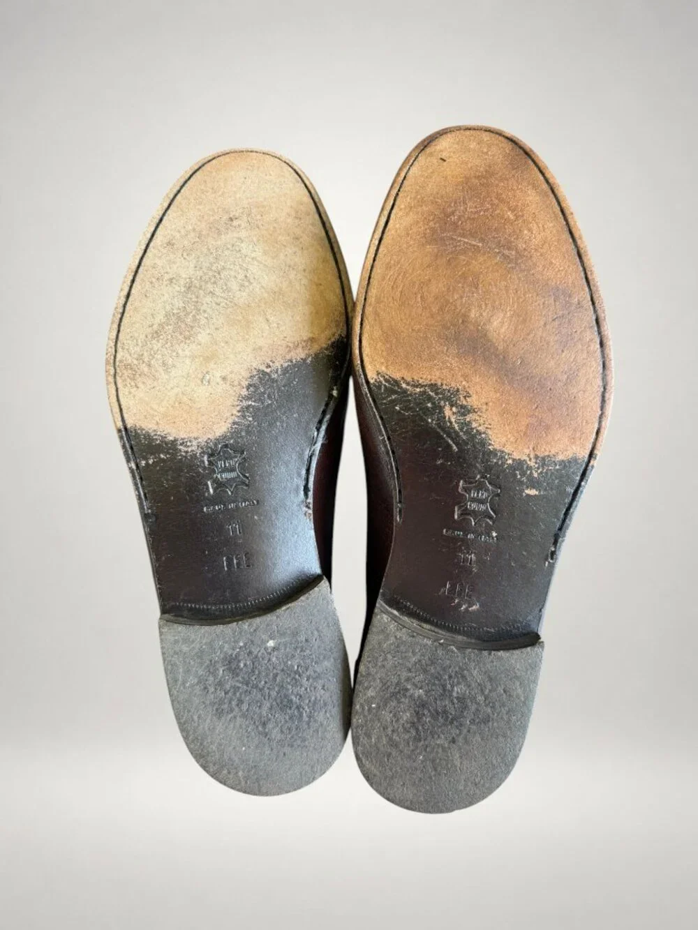 Kenneth Cole Made in Italy Brown Leather Tassel Loafers Men's 11 EEE